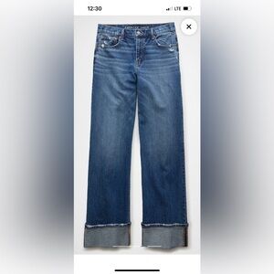 American eagle stretch stove pipe cuff jeans